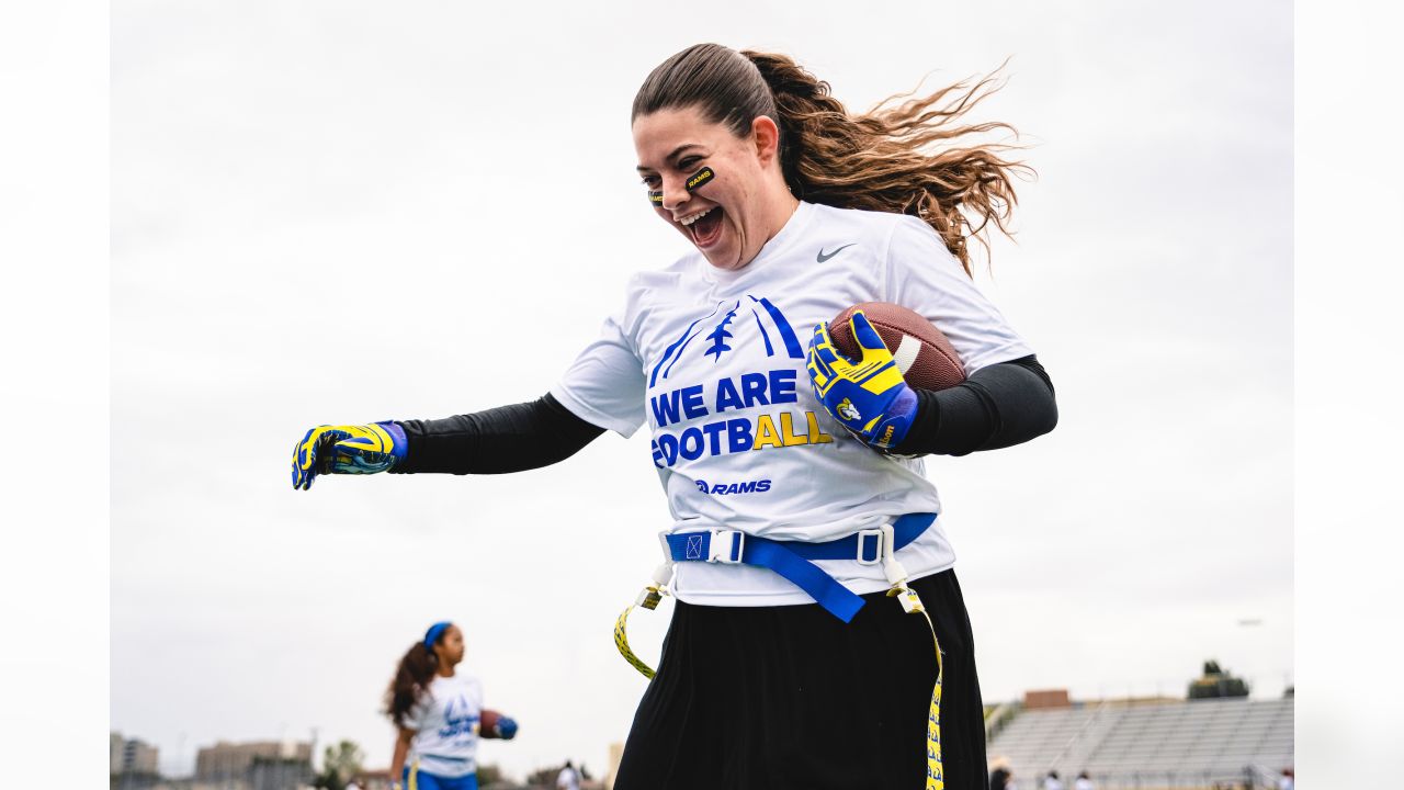 Rams celebrate Women's History Month with nine girls' flag football clinics  for local youth