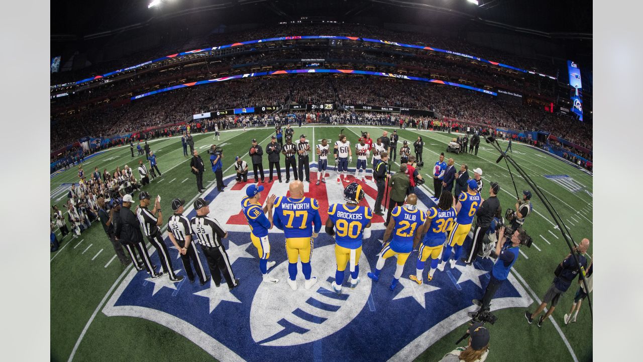 Los Angeles Rams offensive tackle Andrew Whitworth (77) celebrates