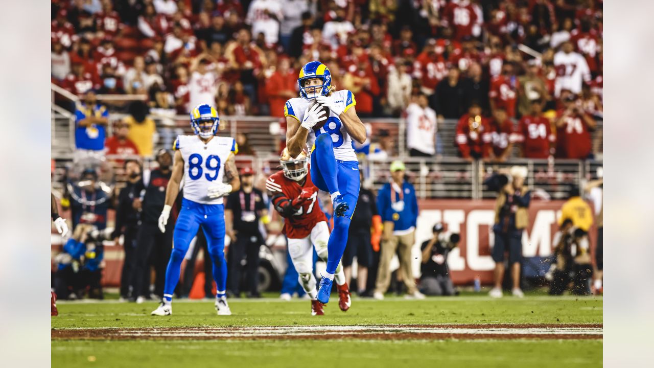 INGLEWOOD, CA - OCTOBER 24: Jamaal Williams #30 of the Lions during an NFL  game between the Detroit Lions and the Los Angeles Rams on October 24,  2021, at SoFi Stadium in