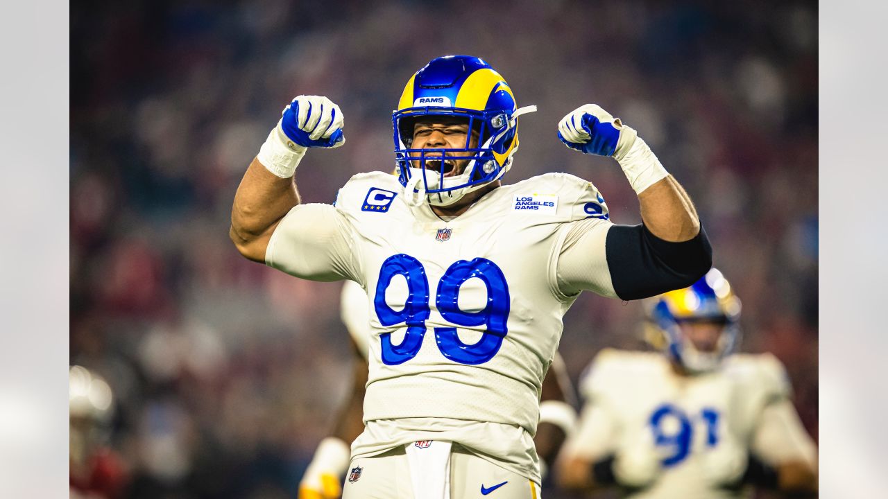 Los Angeles Rams defensive lineman Aaron Donald is back