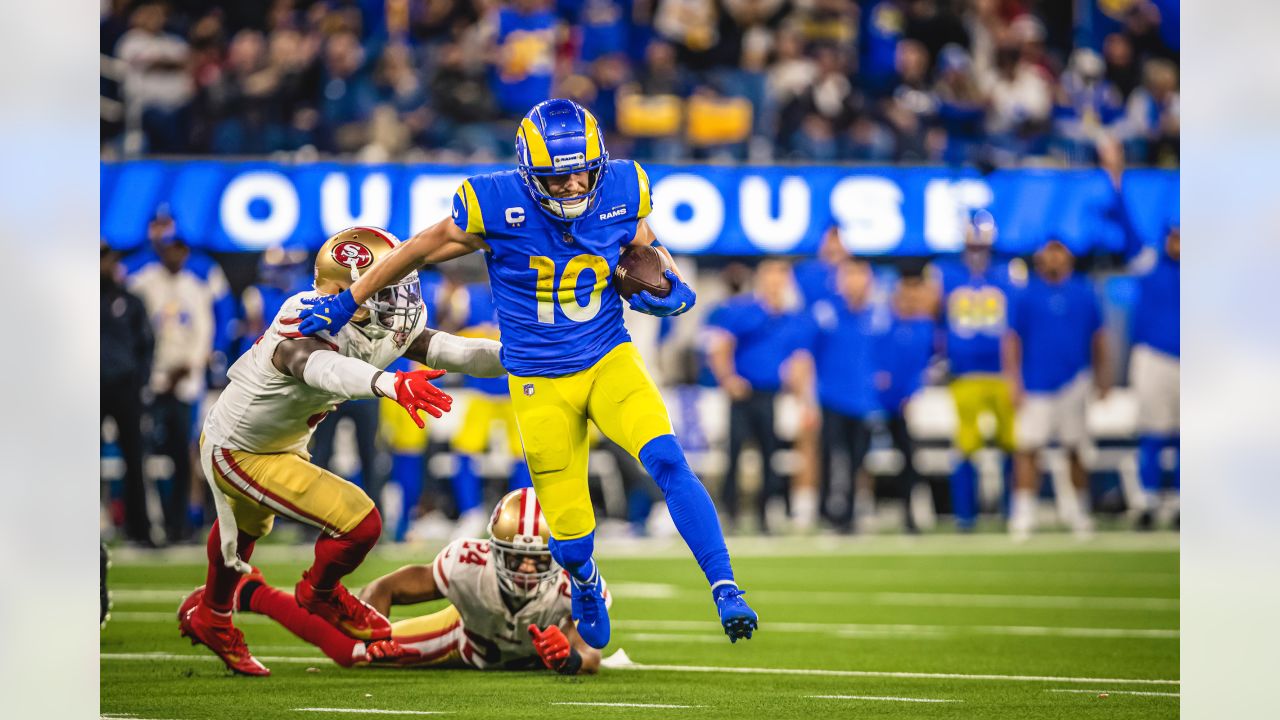 November 28, 2021: Los Angeles Rams wide receiver Cooper Kupp (10) warming  up during the NFL football game between the Los Angeles Rams and the Green  Bay Packers at Lambeau Field in