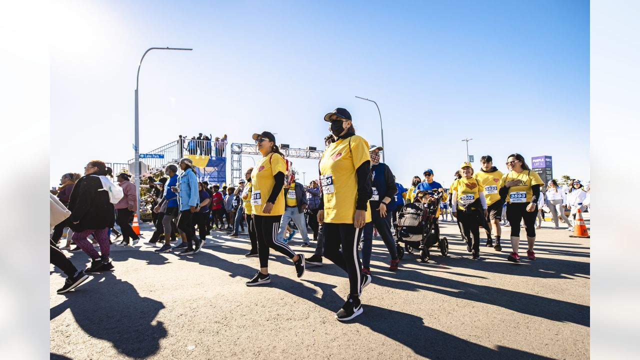 Los Angeles Rams Community Event Recap  Rams Legend Andrew Whitworth, COO  Kevin Demoff, Rams organization & fans take part in WalkUnitedLA 2022