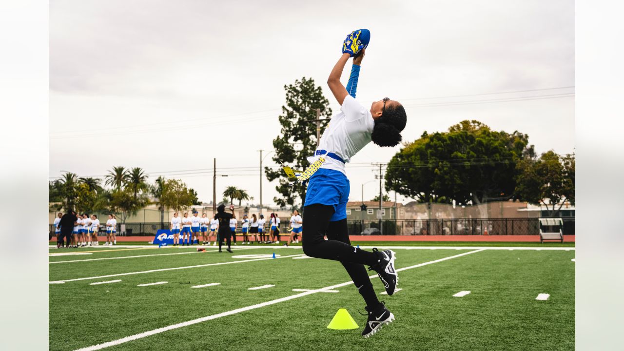 Rams celebrate Women's History Month with nine girls' flag football clinics  for local youth