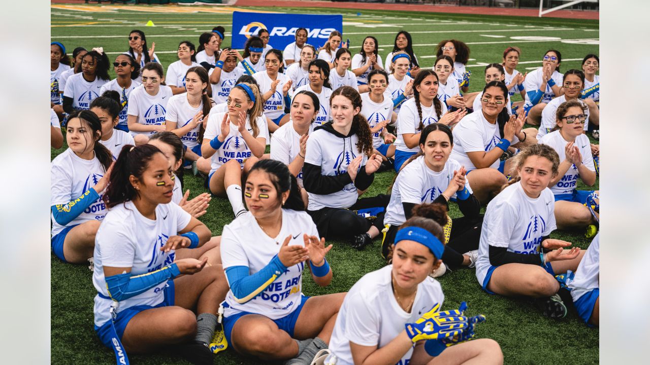 Rams celebrate Women's History Month with nine girls' flag football clinics  for local youth