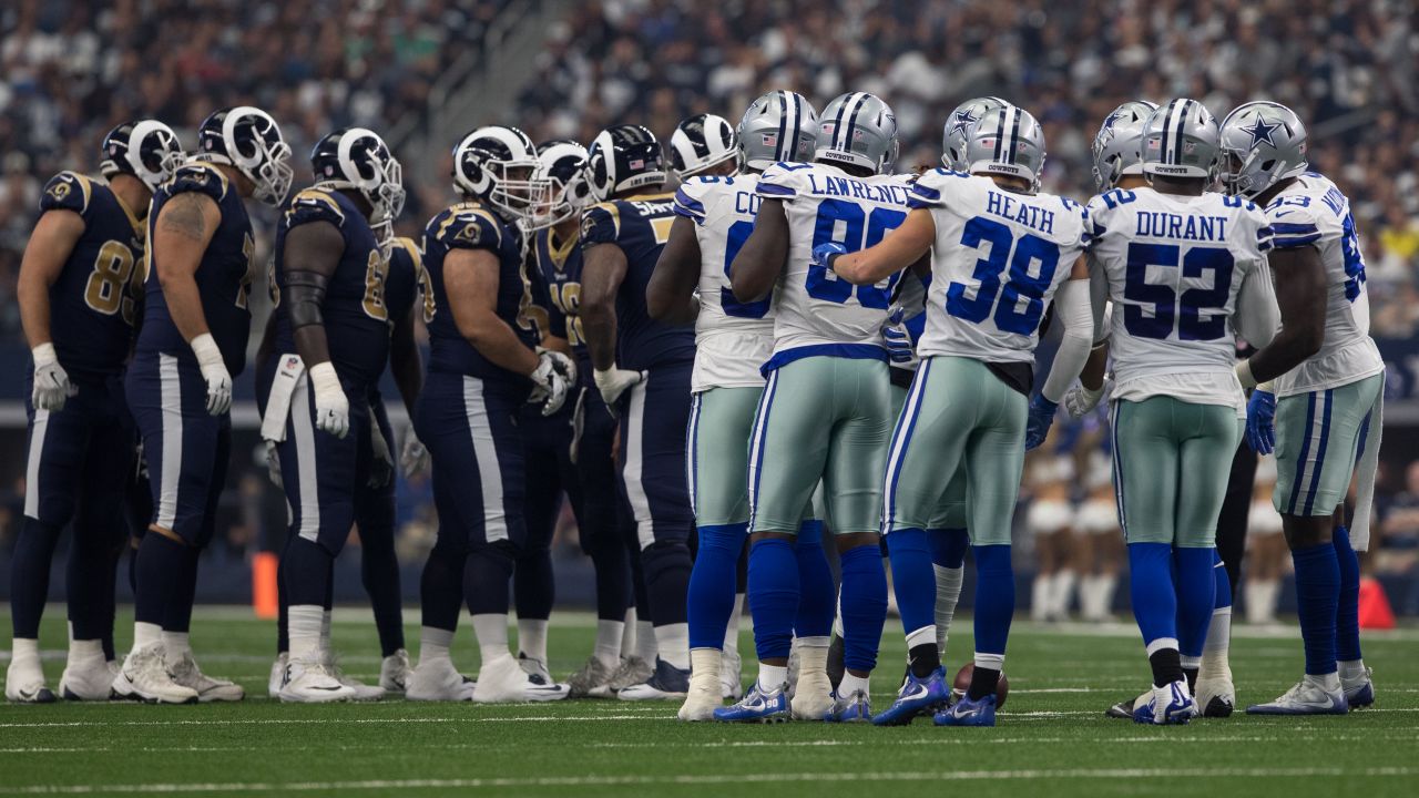 October 01, 2017: A Dallas fan dresses up during an NFL football game  between the Los Angeles Rams and the Dallas Cowboys at AT&T Stadium in  Arlington, TX Los Angeles defeated Dallas