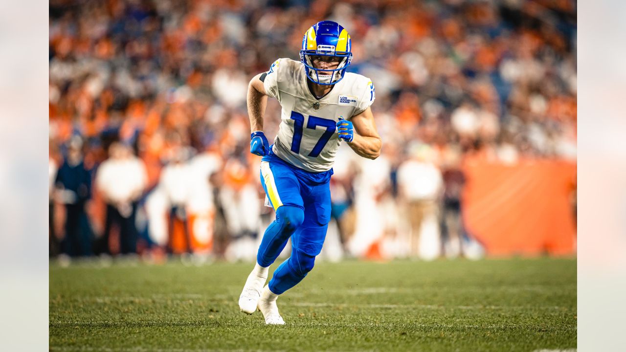 INGLEWOOD, CA - SEPTEMBER 18: Los Angeles Rams Wide Receiver Brandon Powell  (19) runs the ball backwards to score an intentional safety in the fourth  quarter during an NFL game between the