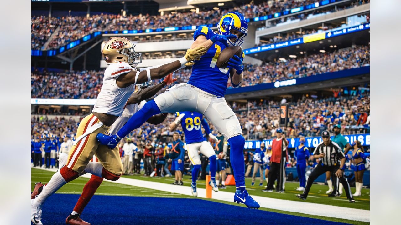 Sunday, February 13, 2022, 2022; Inglewood, CA USA; Los Angeles Rams wide  receiver Brandon Powell (19) returns a punt during Super Bowl LVl against  the Cincinnati Bengals at SoFi Stadium. The Rams