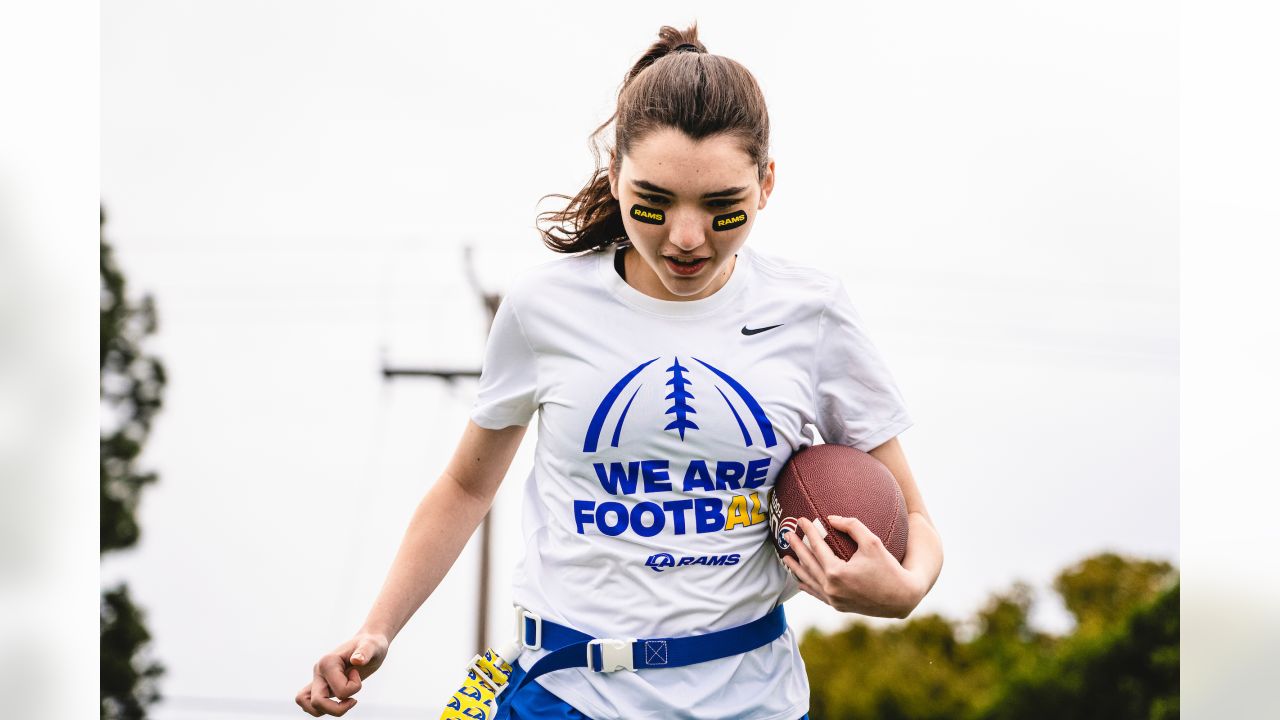 Rams celebrate Women's History Month with nine girls' flag