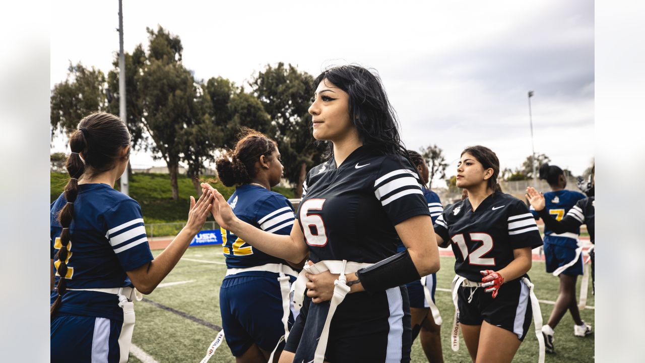 Rams and Chargers Unveil Jerseys for Girls Flag Football League – Los  Angeles Sentinel