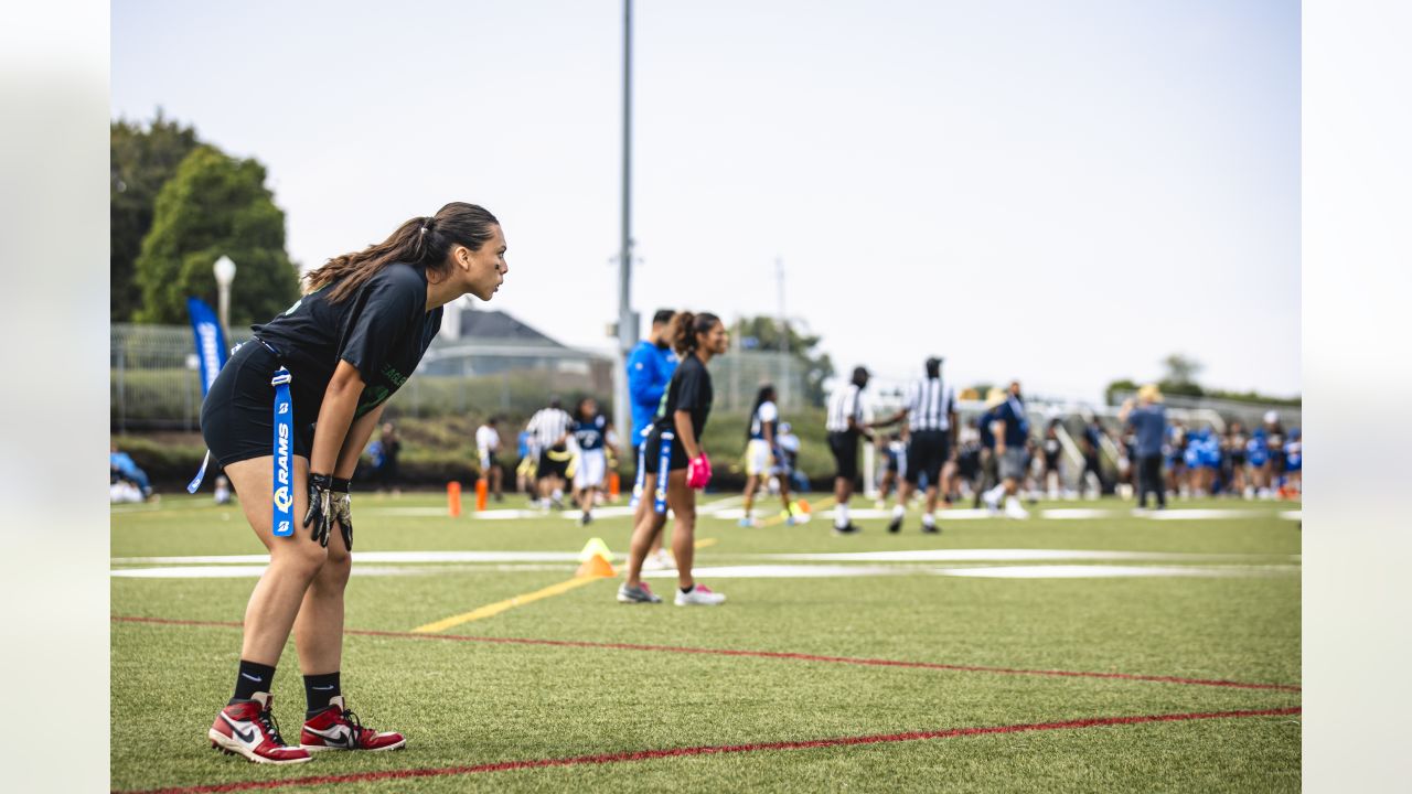 Los Angeles Rams Community  Rams host inaugural Girls' Flag Jamboree  presented by Bridgestone