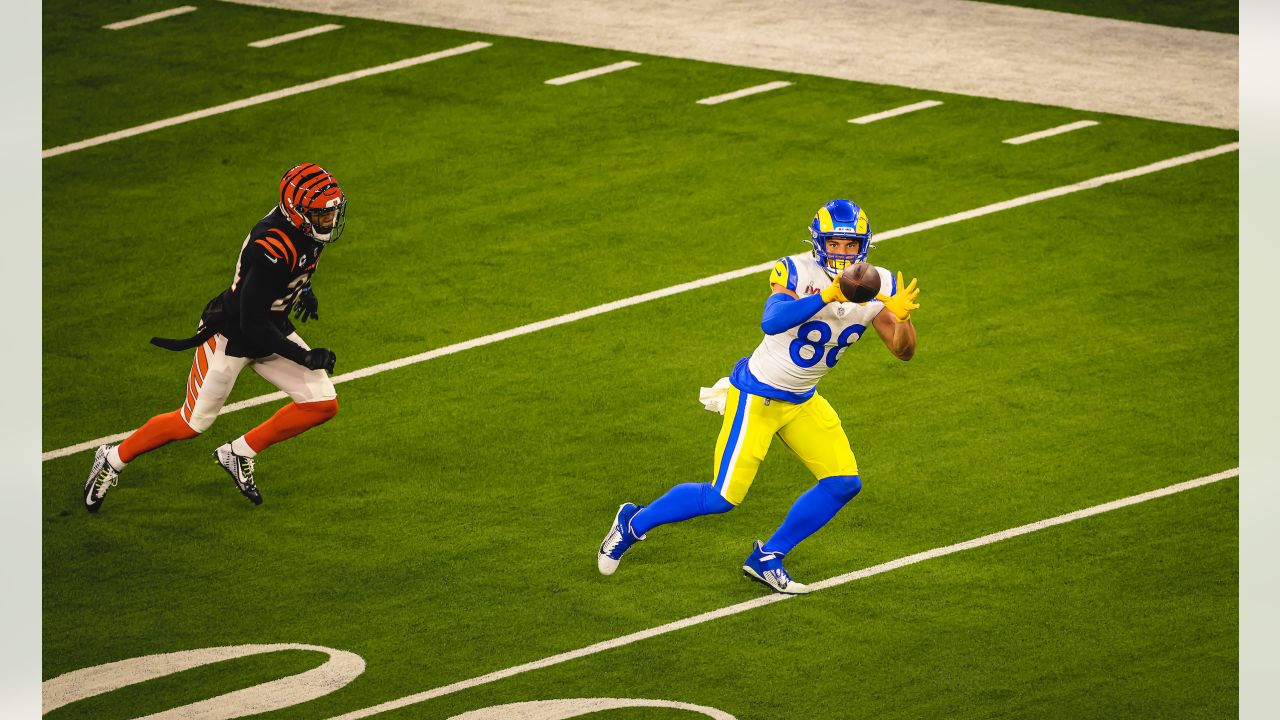 INGLEWOOD, CA - SEPTEMBER 18: Los Angeles Rams Wide Receiver Brandon Powell  (19) runs the ball backwards to score an intentional safety in the fourth  quarter during an NFL game between the