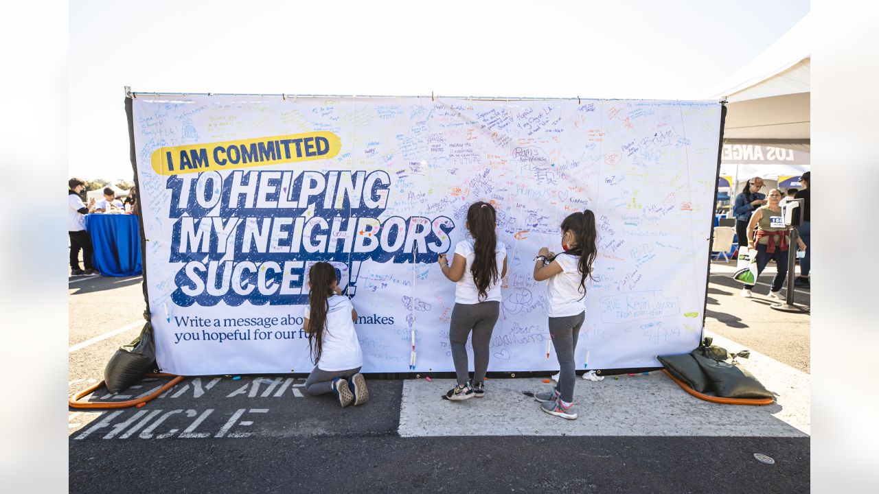 Los Angeles Rams Community Event Recap  Rams Legend Andrew Whitworth, COO  Kevin Demoff, Rams organization & fans take part in WalkUnitedLA 2022