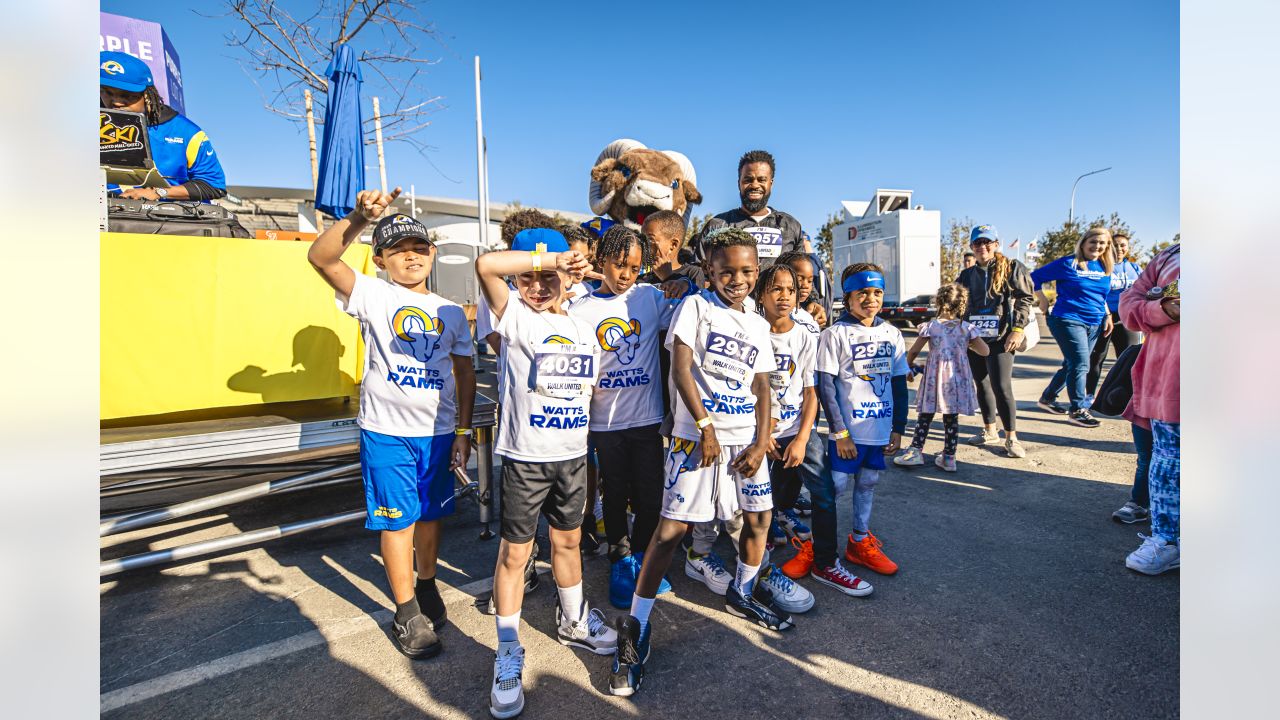 Los Angeles Rams Community Event Recap  Rams Legend Andrew Whitworth, COO  Kevin Demoff, Rams organization & fans take part in WalkUnitedLA 2022