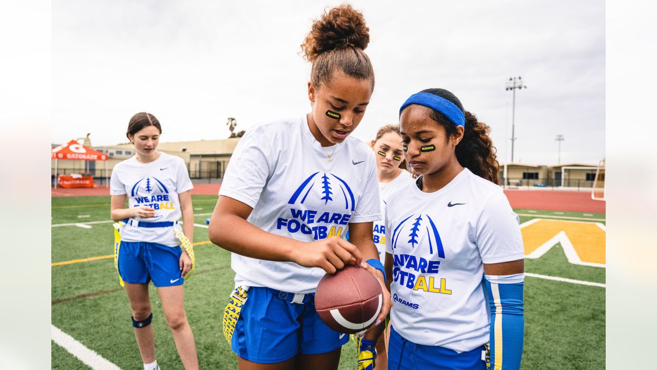 Rams celebrate Women's History Month with nine girls' flag football clinics  for local youth