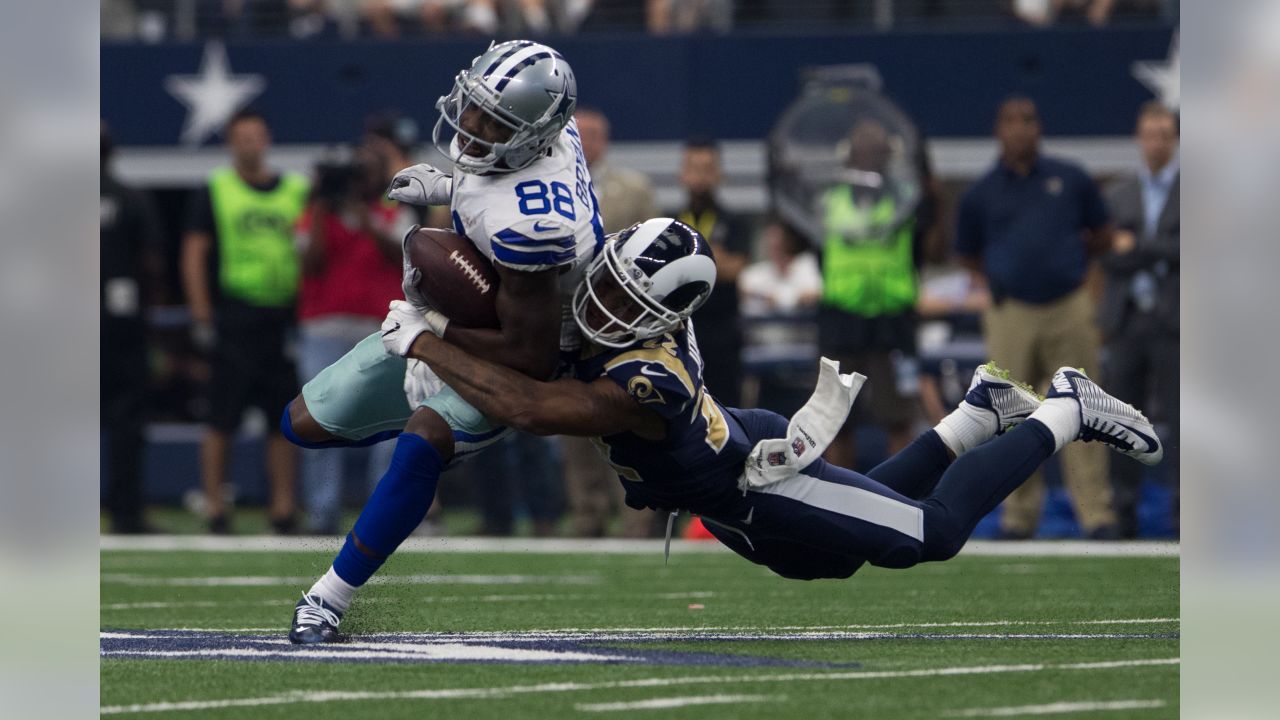 October 01, 2017: A Dallas fan dresses up during an NFL football game  between the Los Angeles Rams and the Dallas Cowboys at AT&T Stadium in  Arlington, TX Los Angeles defeated Dallas