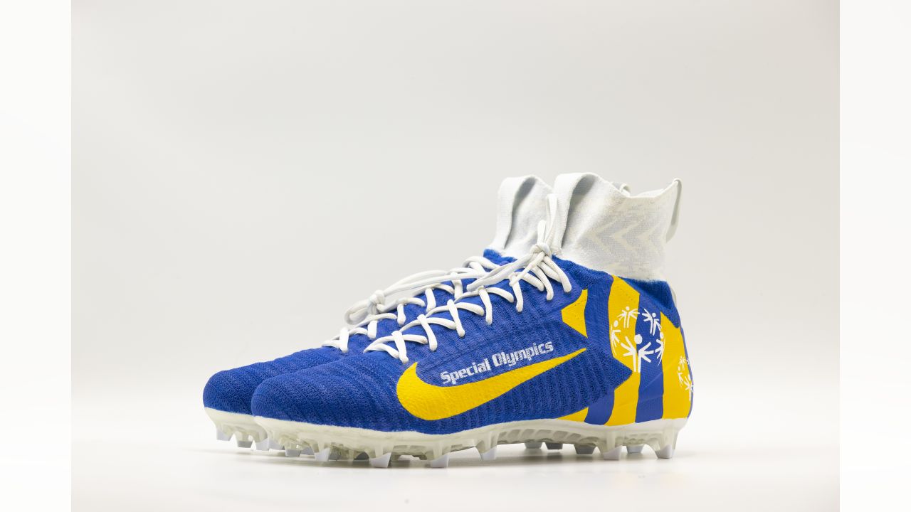 These Rams custom cleats are on point