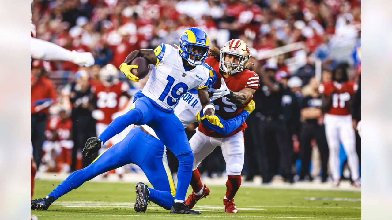 Inglewood, United States. 09th Jan, 2022. Rams Cooper Krupp scores on a  4-yard touchdown pass in 4th quarter action against the 49ers at SoFi  Stadium on Sunday, January 9, 2022 in Inglewood