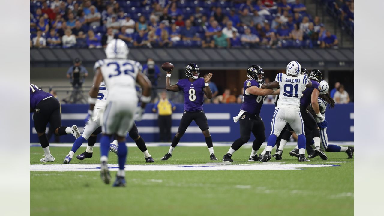 August 20, 2018: Baltimore Ravens quarterback Lamar Jackson (8