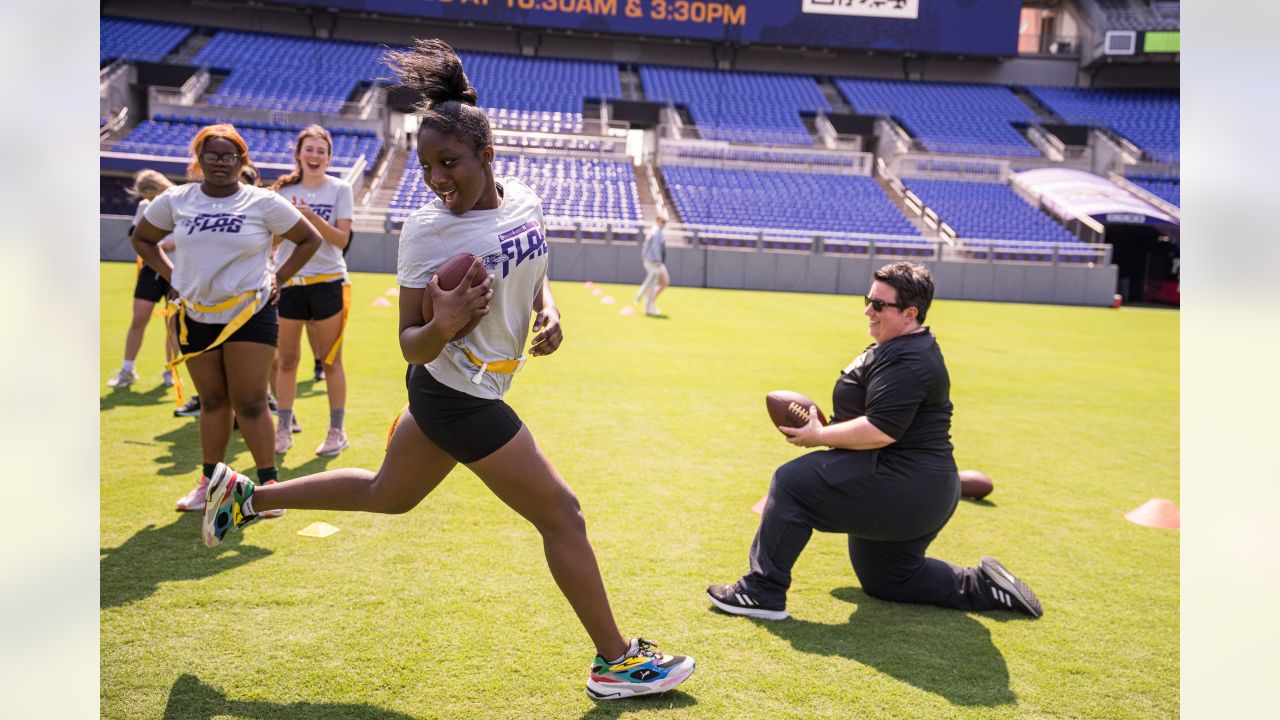 Photos: FCPS Girls Flag Football Players at Ravens' Practice Facility, High School Sports