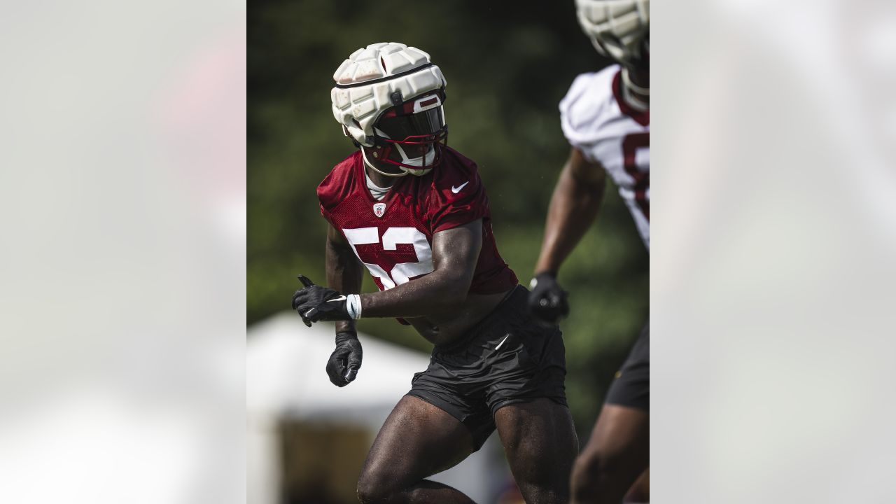 Washington Commanders wide receiver Byron Pringle runs with the ball during  a NFL football practice at the team's training facility, Saturday, July 29,  2023, in Ashburn, Va. (AP Photo/Stephanie Scarbrough Stock Photo 