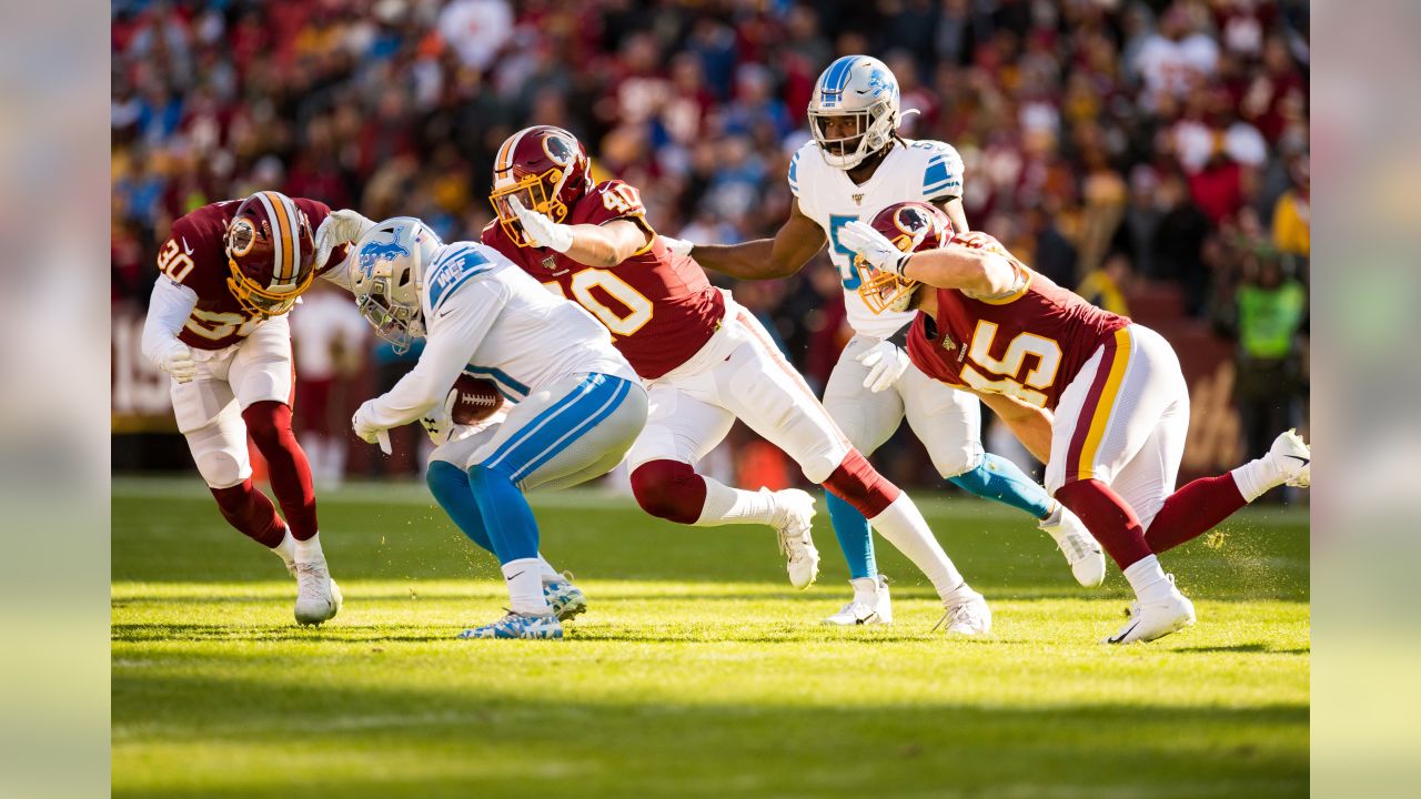 Washington Redskins linebacker Cole Holcomb (57) in action during an NFL  preseason football game against the Cleveland Browns, Thursday, Aug. 8,  2019, in Cleveland. Cleveland won 30-10. (AP Photo/David Richard Stock  Photo - Alamy