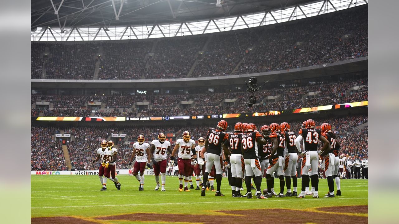 October 29th, 2017: Cincinnati Bengals tight end C.J. Uzomah (87) looks on  before the NFL football game between the Indianapolis Colts and the  Cincinnati Bengals at Paul Brown Stadium, Cincinnati, OH. Adam