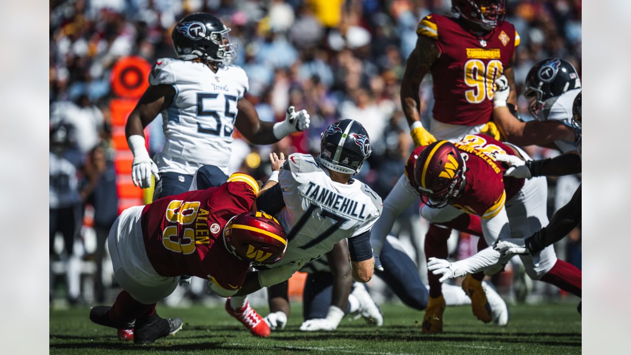 Washington Commanders tight end Armani Rogers (88) wears Crucial