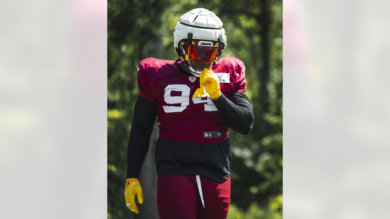 Landover, United States. 10th Sep, 2023. Washington Commanders CB Benjamin  St-Juste (25) taking the field during pregame introductions at the home  opener (week one) against the Arizona Cardinals on September 10 2023