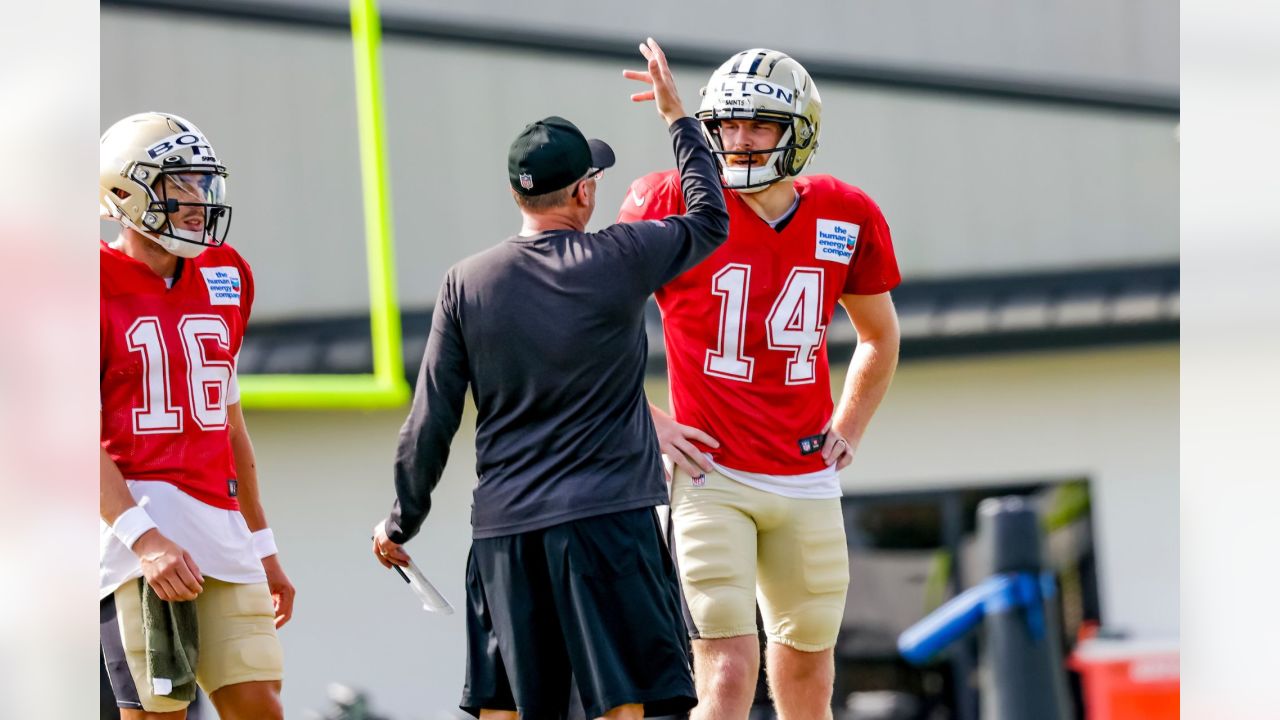 New Orleans Saints quarterback Andy Dalton lights up practice as team  prepares for preseason opener