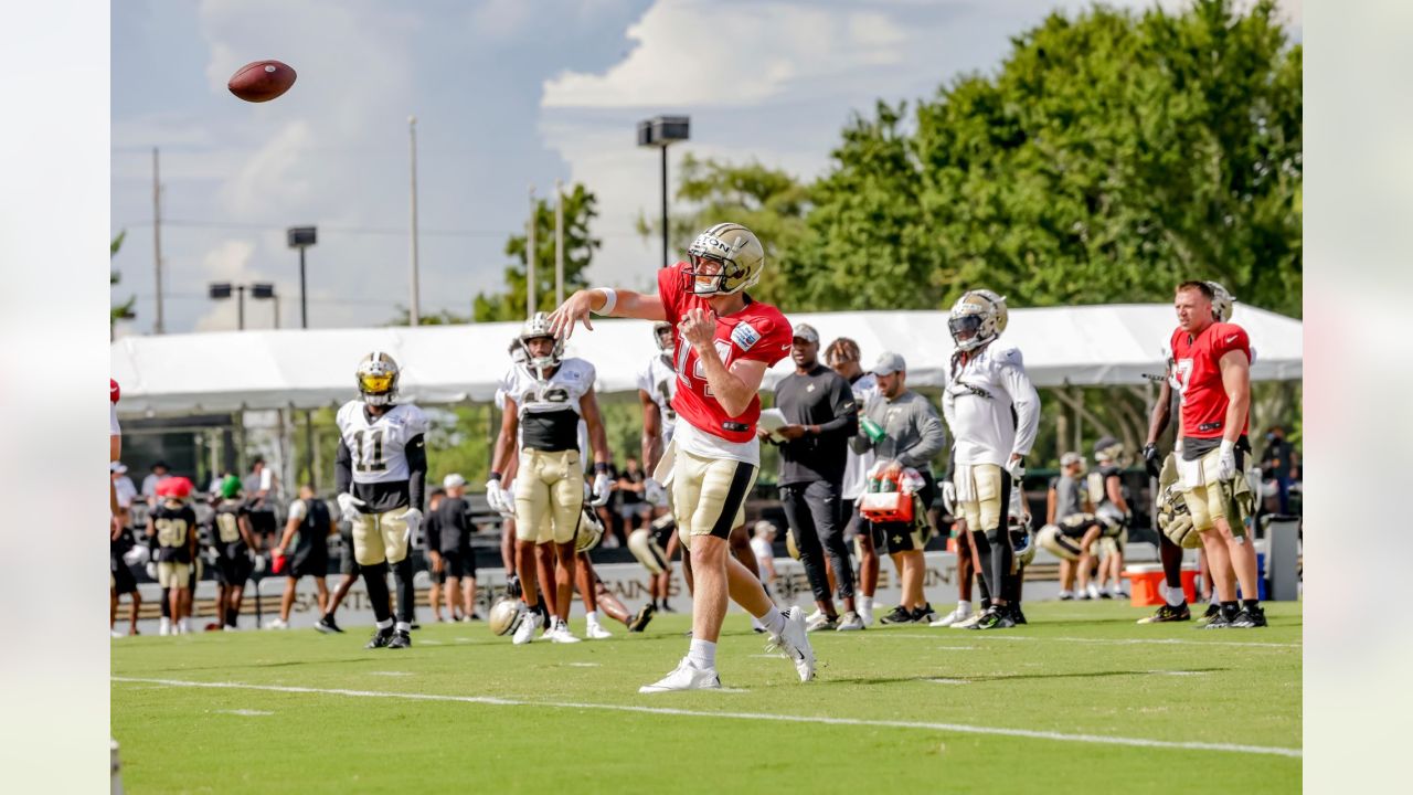 New Orleans Saints quarterback Andy Dalton lights up practice as team  prepares for preseason opener