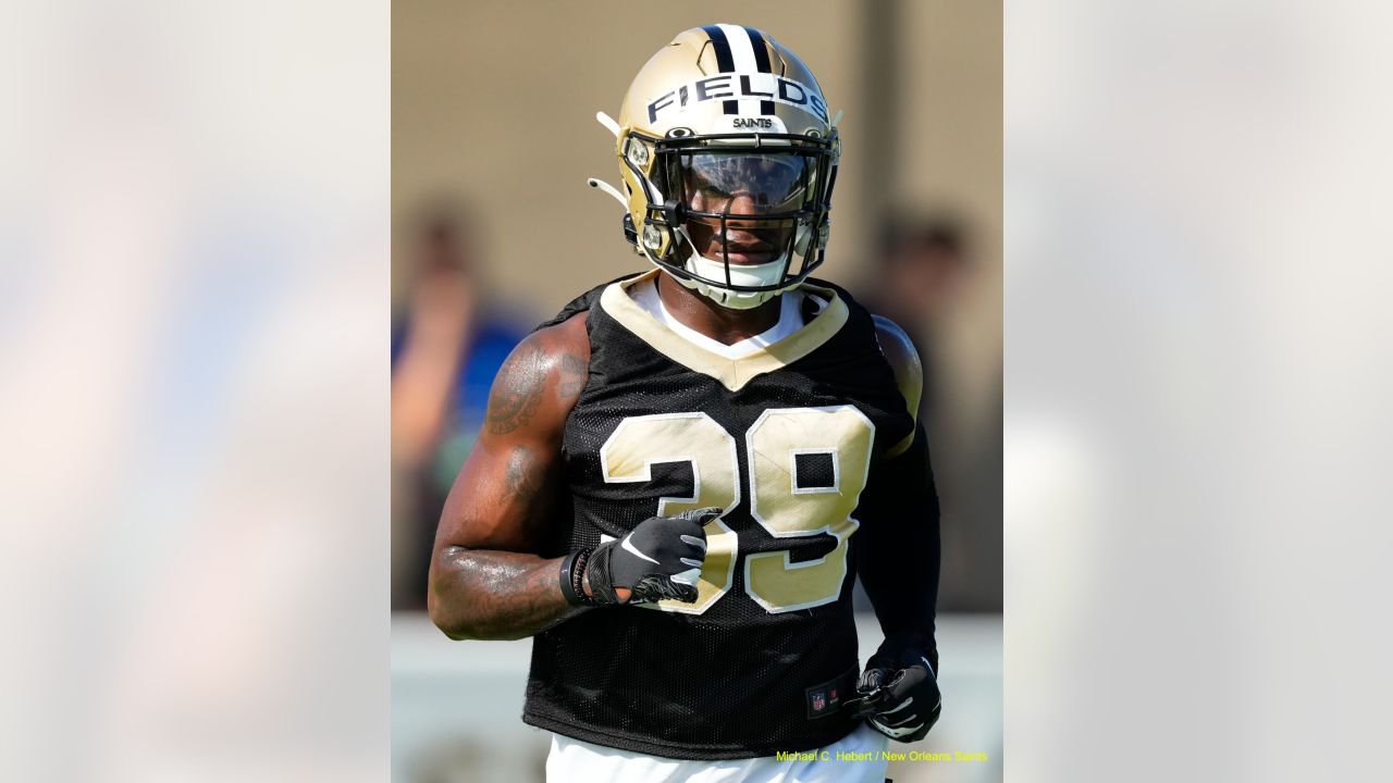 New Orleans Saints wide receiver Lil' Jordan Humphrey (84) runs through  drills during training camp at their NFL football training facility in  Metairie, La., Friday, July 26, 2019. (AP Photo/Gerald Herbert Stock