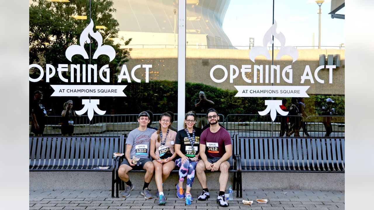 New Orleans Saints fans celebrate first game of season at Champions Square