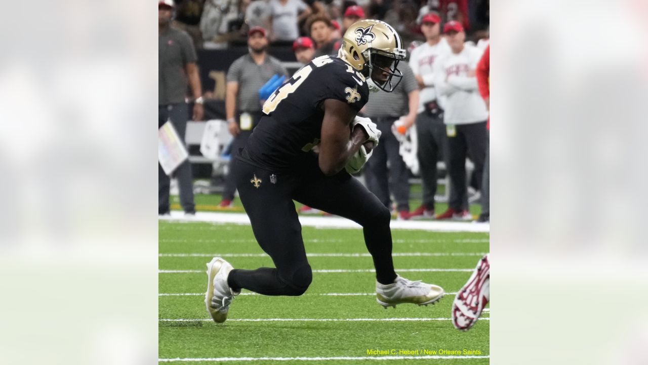 New Orleans Saints linebacker Pete Werner (20) in action during an NFL  football game against the Tampa Bay Buccaneers, Sunday, Sept. 18, 2022, in New  Orleans. (AP Photo/Tyler Kaufman Stock Photo - Alamy