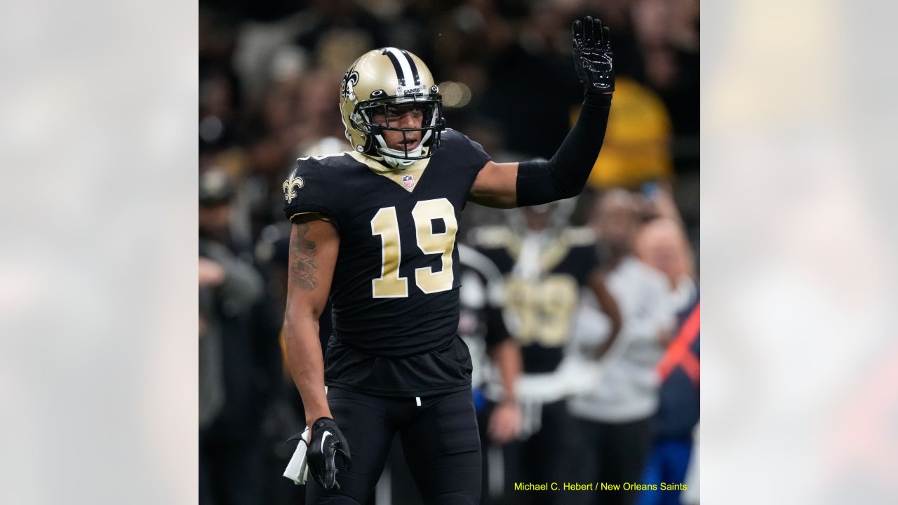 PFF on X: Chris Olave in a Saints jersey ⚜️ The Saints WR room is DEEP 