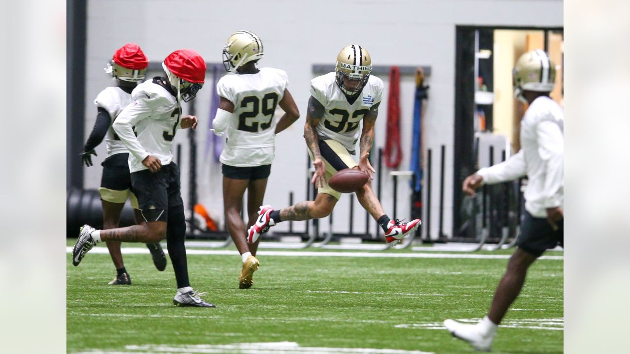 New Orleans Saints safety Tyrann Mathieu (32) runs through drills at the  team's NFL football minicamp in Metairie, La., Thursday, June 15, 2023. (AP  Photo/Gerald Herbert Stock Photo - Alamy