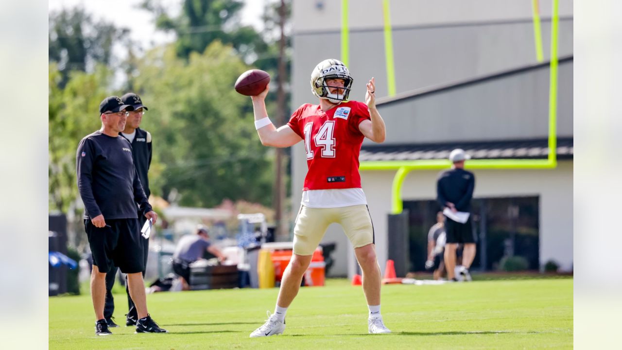 New Orleans Saints quarterback Andy Dalton lights up practice as team  prepares for preseason opener