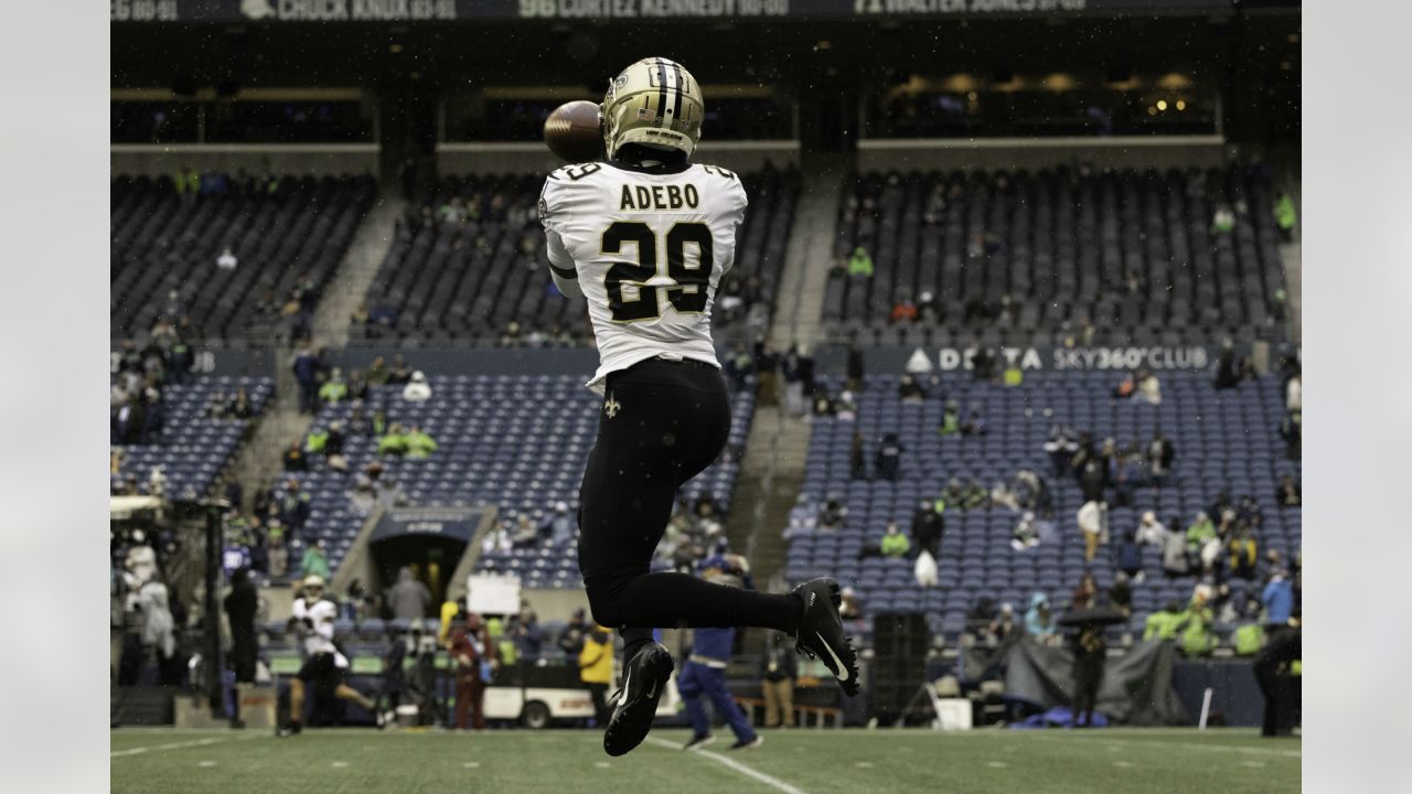 New Orleans Saints center Cesar Ruiz (51) in action during an NFL football  game against the Minnesota Vikings at Tottenham Hotspur Stadium, Sunday,  Oct. 2, 2022, in London. The Minnesota Vikings won