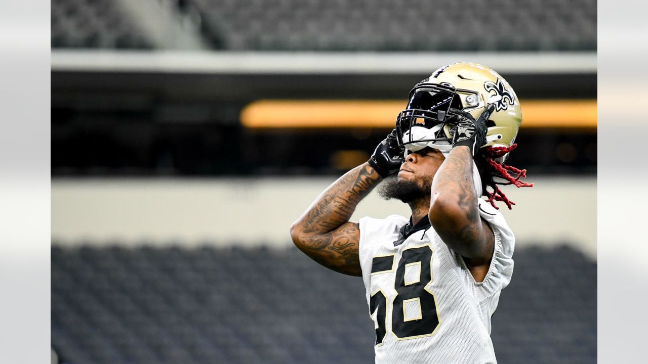 New Orleans Saints offensive guard Andrus Peat (75) after an NFL football  game against the Green Bay Packers, Sunday, Sep. 12, 2021, in Jacksonville.  (AP Photo/Tyler Kaufman Stock Photo - Alamy