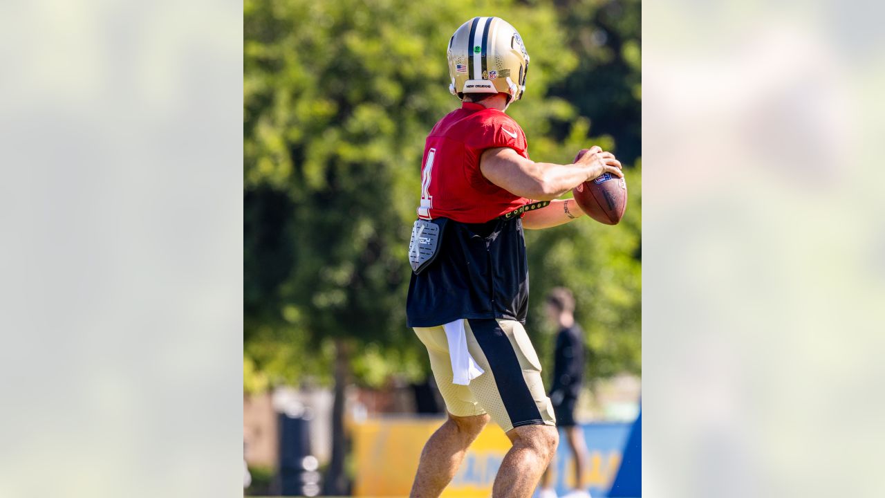 August 1, 2019: Saints defensive back Marshon Lattimore (23) tries to jam  wide receiver Michael Thomas (13) at the line of scrimmage during practice  on August 1, 2019 at the Ochsner Sports