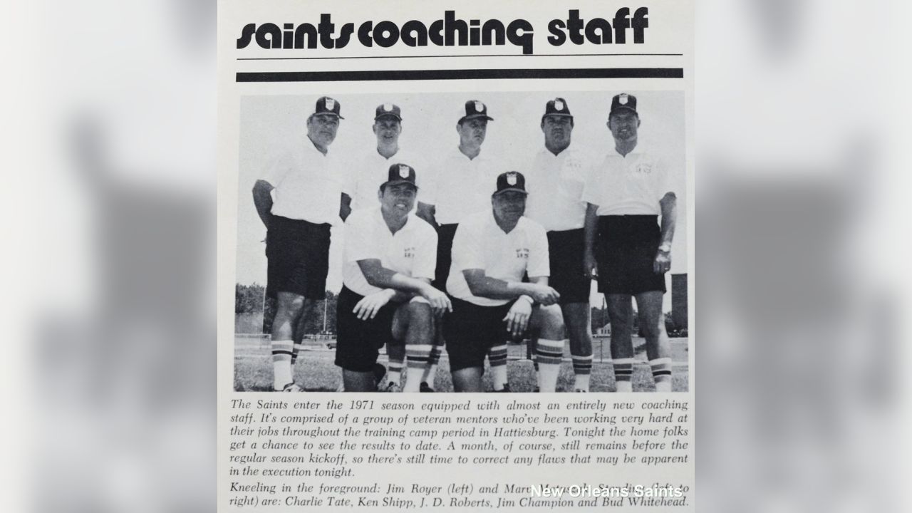 New Orleans Saints Coaching History—J.D. Roberts (1970–1972) – Crescent  City Sports