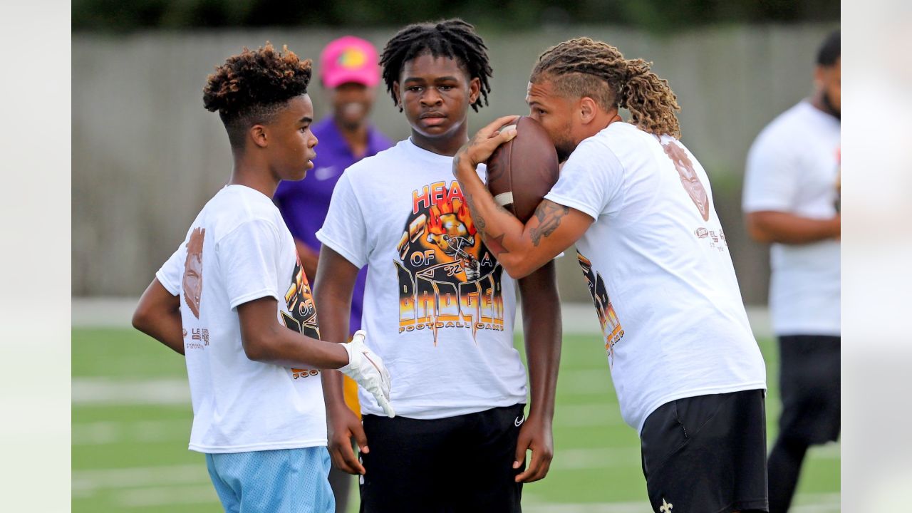 Tyrann Mathieu hosts 2022 Heart of a Badger youth football camp