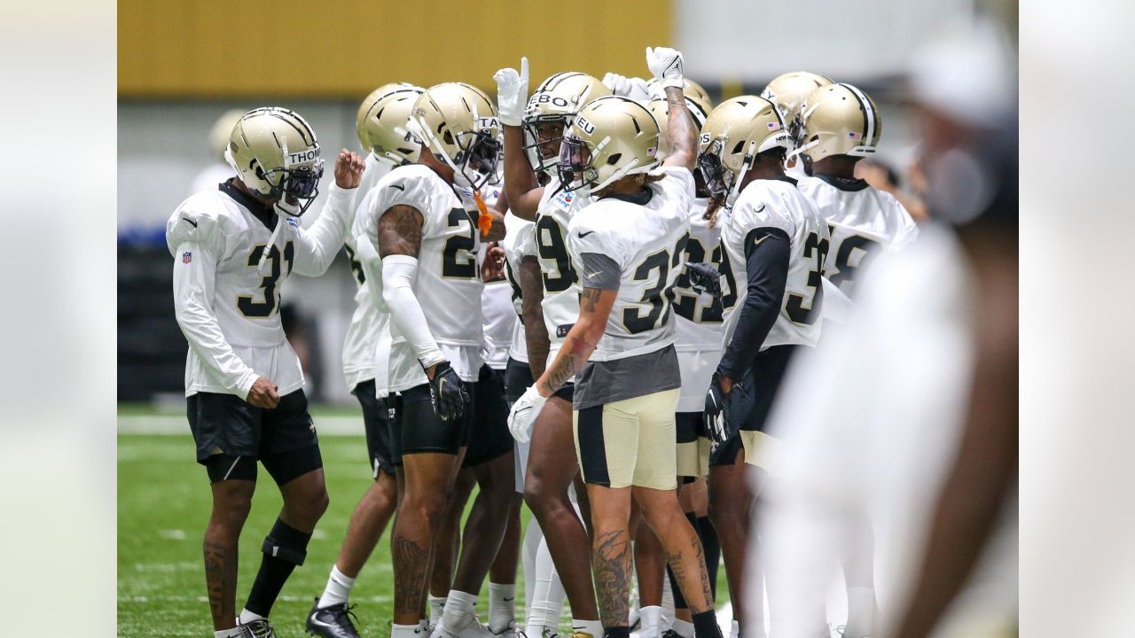 New Orleans Saints wide receiver Chris Olave (12) signs autographs, after  training camp at their NFL football training facility in Metairie, La.,  Saturday, July 30, 2022. (AP Photo/Gerald Herbert Stock Photo - Alamy