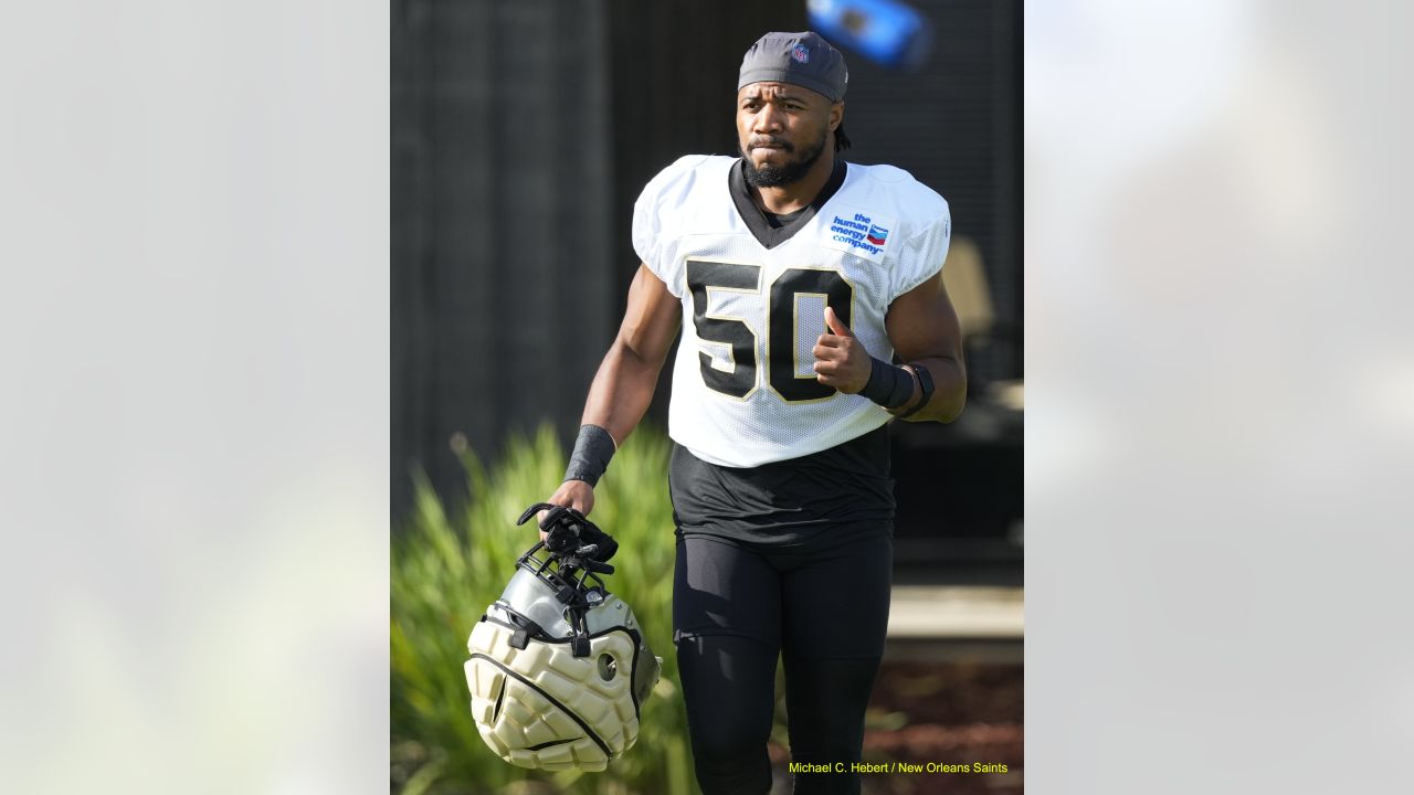 New Orleans Saints players adjust to Guardian Caps during training camp