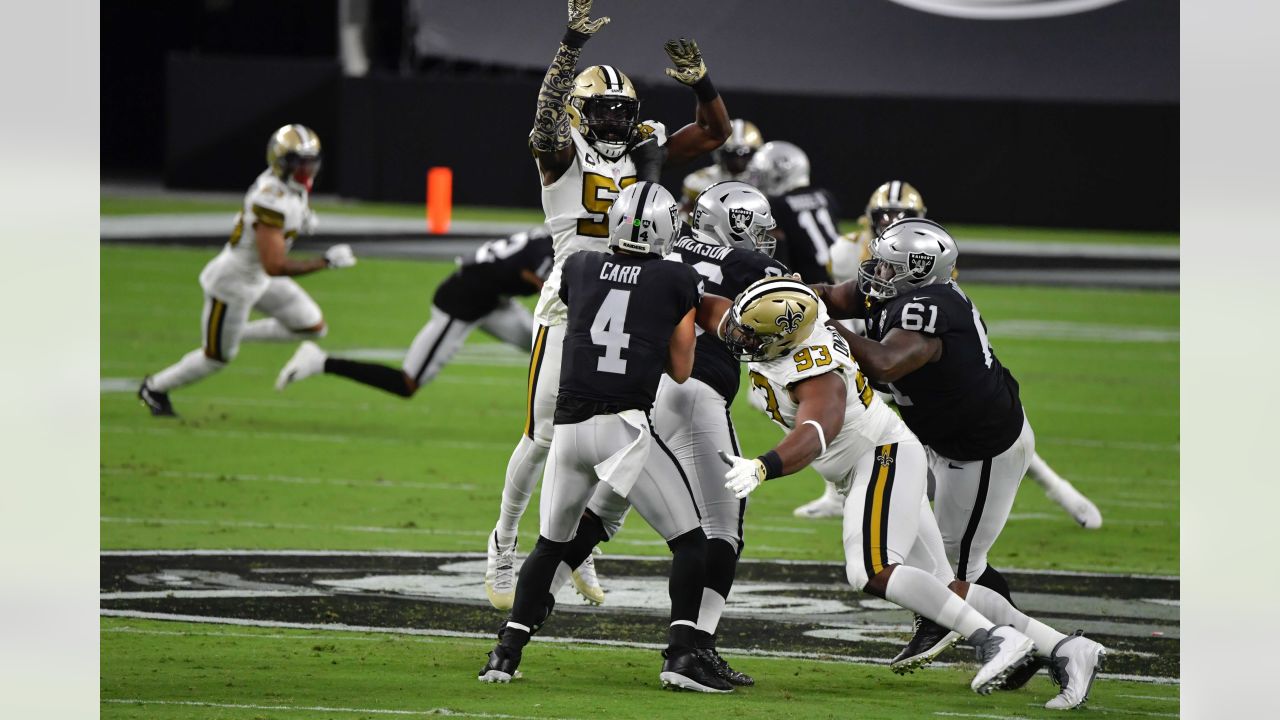 New Orleans Saints Game-Used Wilson Duke Football vs. Las Vegas Raiders on  October 30, 2022