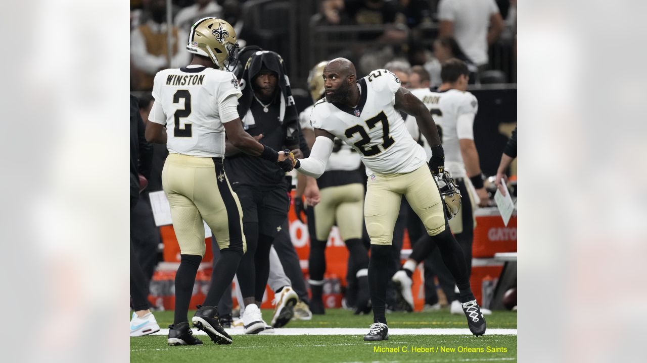 New Orleans Saints fans react to a replay call during the second half of an  NFL football game against the Jacksonville Jaguars, Sunday, Oct. 13, 2019,  in Jacksonville, Fla. (AP Photo/Stephen B.