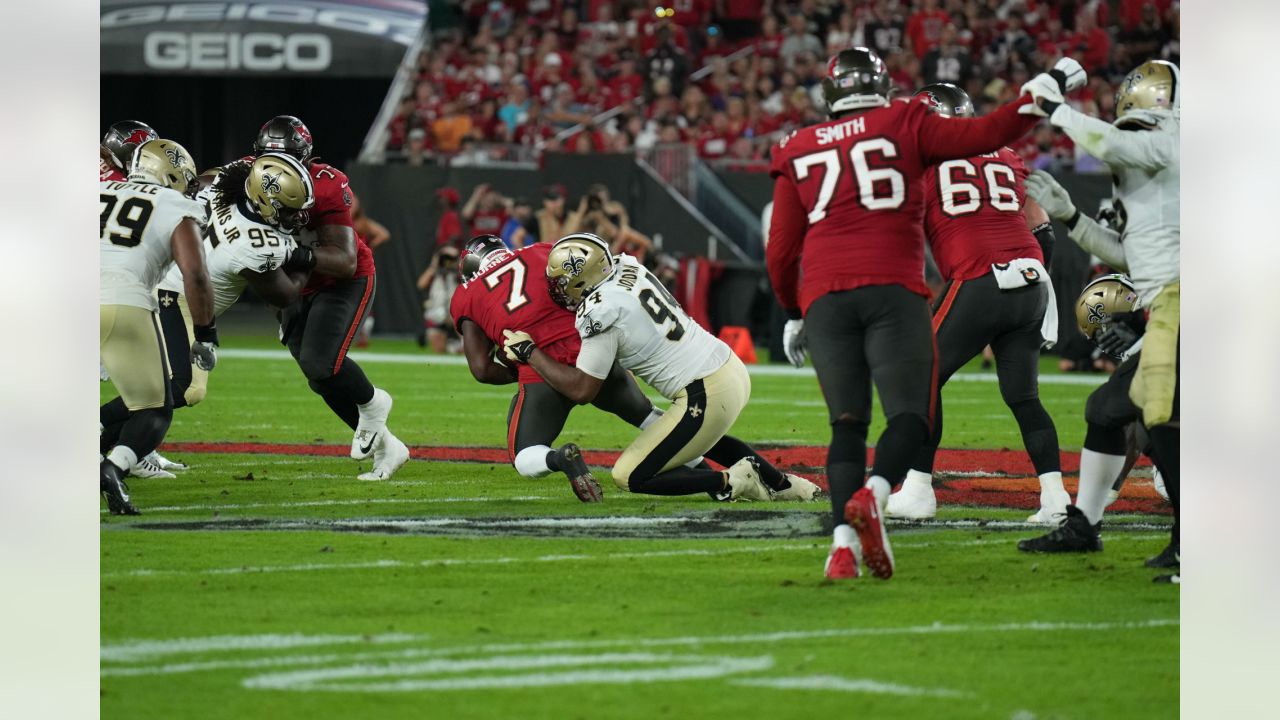 New Orleans Saints Game-Used Football vs. Tampa Bay Buccaneers on December  19, 2021