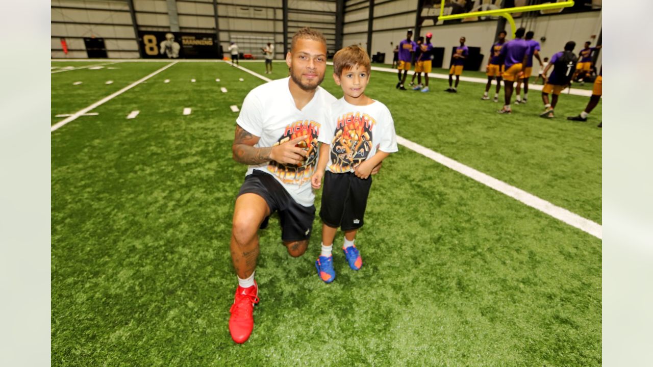 Tyrann Mathieu hosts 2022 Heart of a Badger youth football camp