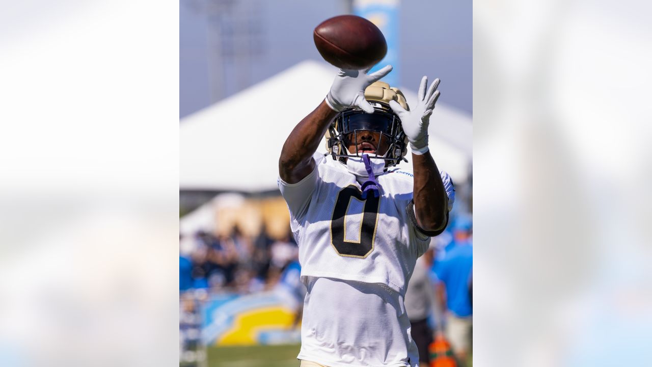 New Orleans Saints wide receiver Michael Thomas (13) applies a stiff arm to Seattle  Seahawks free safety Earl Thomas (29) en route to a 17 yard gain at the  Mercedes-Benz Superdome in