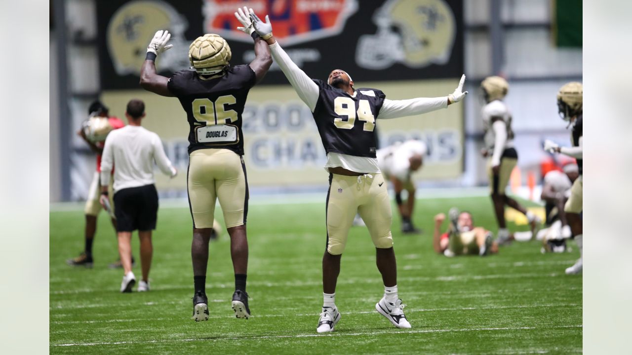 Carl Granderson talks defensive line coach, his advice for rookies on Day  10 of Saints Training Camp 2023