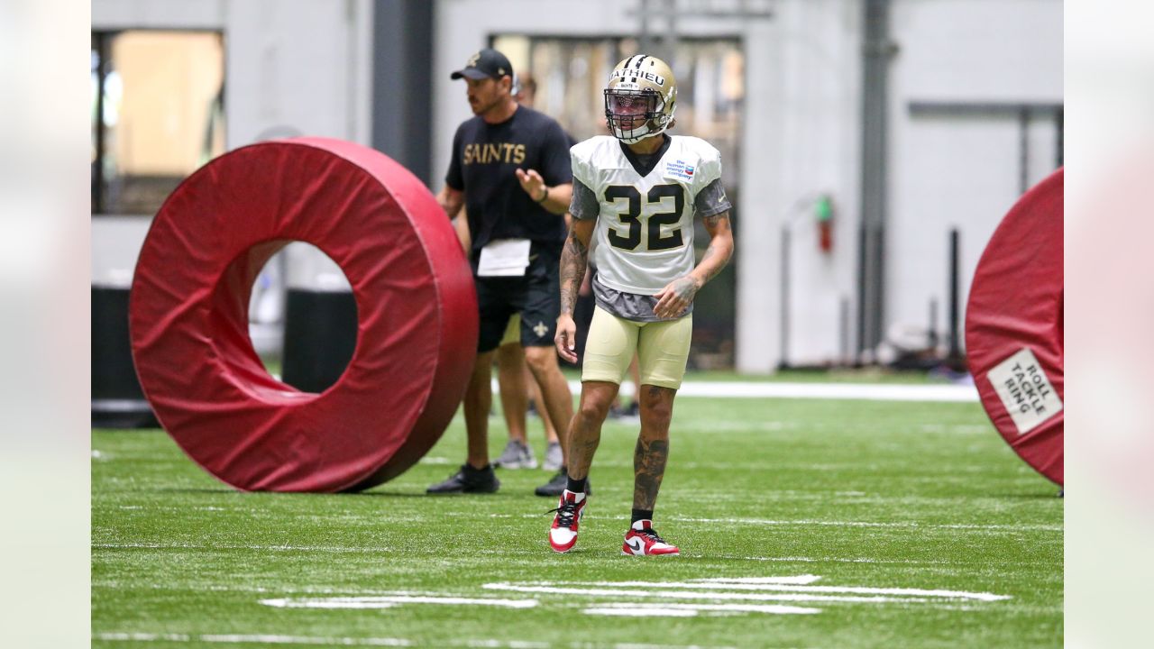 Safety Tyrann Mathieu makes training camp debut with New Orleans